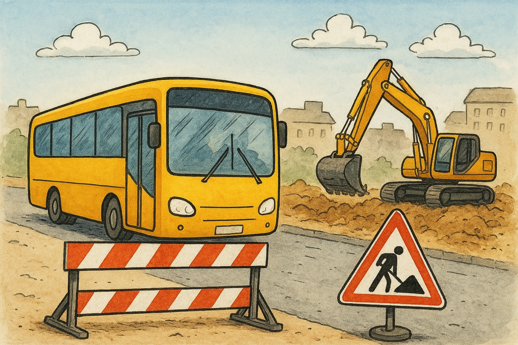 Vollsperrung K64 zwischen Katzenfurt und Edingen vom 01.09. bis 26.09.2025 – Baustellenfahrplan Linie 472